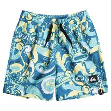 QUIKSILVER 男童圖案超麂皮Volley短版泳褲 12 KD21KS030BMM