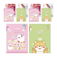 PENPIA 800 小學皇家筆記 10 平方數學女孩 10p, 隨機發貨, 1套