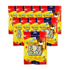 에듀 유아용 클레이 10p, 연한노랑, 50g, 1세트
