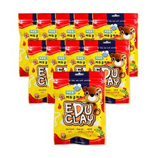 에듀 유아용 클레이 10p, 형광주황, 50g, 1개