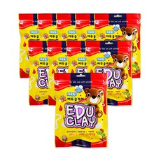에듀 클레이 10p, 형광보라, 50g, 1세트