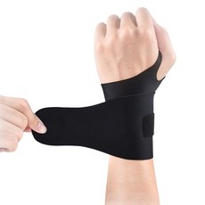 슬림 손목 보호대, 블랙, 1개