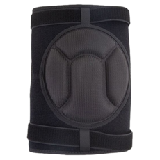 TRUSTO 加厚海綿防撞護膝 防滑綁帶籃球健身護膝, L(腿圍41~50cm), 黑色, 1個