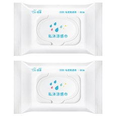ICON 愛康 私沐涼感巾 無酒精 私密肌適用 80抽, 2包, 432g