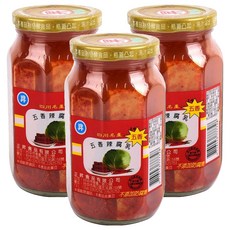 正昇食品 五香辣乳 四川名產, 460g, 3罐