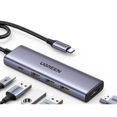 UGREEN 綠聯 五合一Type-C集線器, 15596, 1個