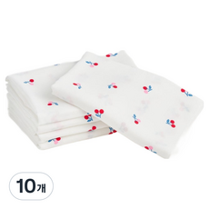 아가짱 퓨어 천 기저귀 대형, 10개, 체리