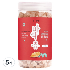 츄통령 반려동물 바삭츄 동결건조 간식, 100g, 5개, 닭가슴살