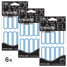 쁘띠팬시 인덱스라벨 20-222R, 파랑, 18개입, 6개