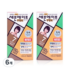 세븐에이트 칼라크림 염모제 60g, 7호 자연스런 흑갈색, 6개