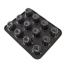 CHEFMADE 學廚 12格可麗露黑色烤盤, 1個