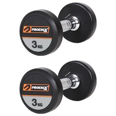 프로이스 프로페셔널 클럽 고무덤벨, 3kg, 2개
