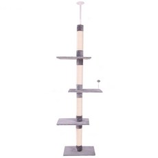 Chilshi 貓用天空步道固定式貓跳台, 灰色, 1個