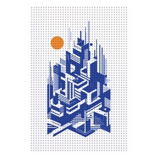 타공판닷컴 UV 프린팅 타공판 하늘 성 800 x 1200 mm, 혼합색상, 1개