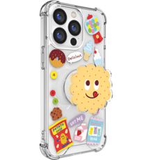 JUST4YOU 아이컬러즈 데코 아크릴 톡 투명 방탄 강화 휴대폰 케이스