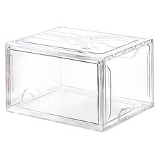 鞋盒 大號 尺寸36*28*22 PET材質, 磁吸側開透明, 1個