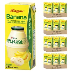 Binggrae Banana Flavored Milk 香蕉牛奶 保久調味乳, 200ml, 24入