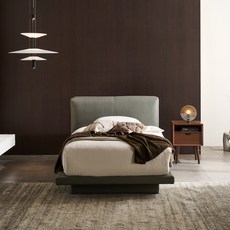 리바트 레지던스 가죽 침대 프레임 바닥판 방문설치, 콩거 일 그레이