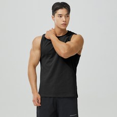 blackmonsterfit 男款棉混紡機能健身背心