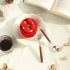 보겐 메이플 우드 옻칠 커트러리 티세트, 1세트, 티스푼 + 티포크