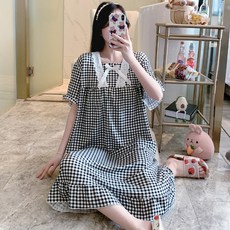 에이홉 여성용 리본 레이스 롱원피스 잠옷