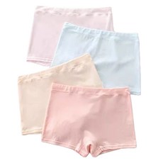 IBboom 女童純色棉質學生四角褲4件組 C101