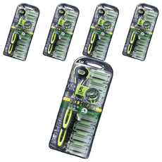 KAI 貝印 男士一次性剃須刀套組 XF5-8BS Xfit 敏感肌膚超值裝, 剃須刀 2p + 替換刀片 8p, 5組