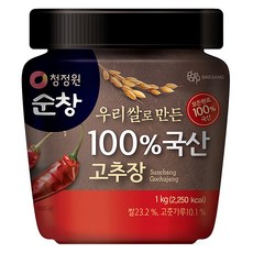 청정원순창 우리쌀로 만든 100% 국산 고추장, 1kg, 1개