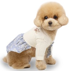 Grooming Dog 寵物純棉韓服, 藍色裙子