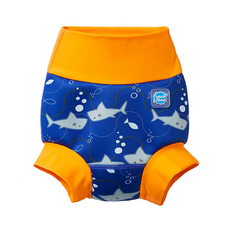 Splash About 3D加強版 游泳尿布褲/尿布 亮橘鯊魚, XXL, 1件