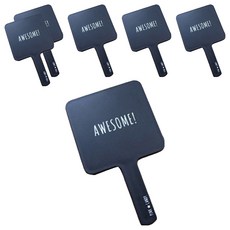 粉色糖果迷你手鏡, 真棒黑色, 6個