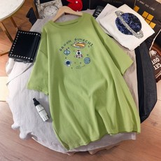 印花寬鬆短袖上衣