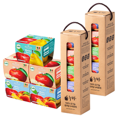 네츄럴누바 유기농 생과일 퓨레 배 200g + 사과 200g x 2p + 복숭아 200g x 2p 선물세트, 배, 사과, 복숭아, 2세트