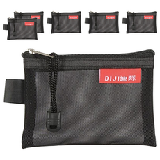 收納整理袋 黑 6入 - 網狀透氣 拉鍊設計 小巧便攜