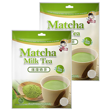 SIGNWIN 三得冠 抹綠奶茶粉 3合1, 嚴選原料 濃厚抹茶香氣 簡單方便 沖泡即飲 台灣製造 安心美味, 20g, 18包, 2袋