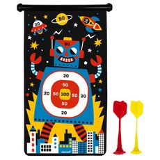 Janod 磁性趣味標靶 雙面情境靶面 法式插畫親子互動遊戲, 星際大戰 黑色, 1組, 包裝尺寸8.5 x 8.5 x 45cm