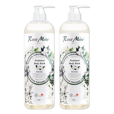 Rose Mine 香氛沐浴乳 寶寶爽身粉香, 1L, 2瓶