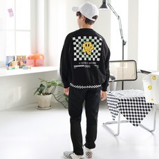 Nanajuni 兒童SP棋盤格長袖 + 長褲上下套裝