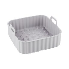 sillymann 鉑金矽膠氣炸鍋方形烘烤籃 WSK4069, 灰紫, 1個