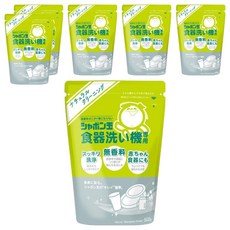 Shabon 洗碗機專用清潔劑, 無香料, 適用於嬰兒餐具, 500g, 6包