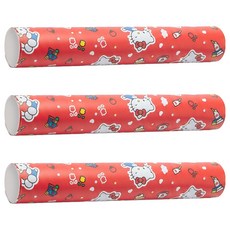 三麗鷗 Hello Kitty 金屬捲筒包裝紙 中款 紅色, 3個