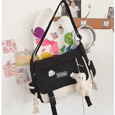 엘쏘 곰돌이 빈티지 크로스백 + 키링 + 뱃지 세트