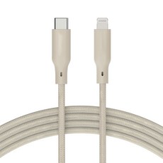 TOTOLINK USB-A-USB-C 強韌快充/傳輸編織線 2M 480Mbps高速資料傳輸, 柔霧奶, 1條