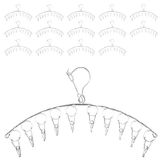堅固耐用不鏽鋼曬衣夾衣架 10夾款, 單一顏色, 15個
