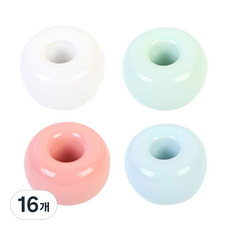 리빙듀오 스텐드 세라믹 칫솔꽂이, 화이트, 블루, 민트, 핑크, 16개입