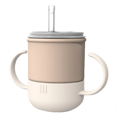 monee 100%白金矽膠 學習水杯 MOC2M 136 x 140 x 75mm, 奶茶棕, 200ml, 1個