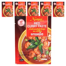 Namjai 泰式紅咖哩醬, 50g, 6個