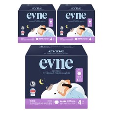 evne Courtney 穿著式夜用衛生棉, 4入, 3個, 中型