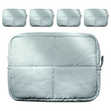 E.City 泡泡感立體厚棉化妝包, 5個, 粉藍色