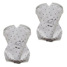 CITY 愛心小熊防水袖套 兩側2件組, 灰色